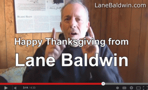 A Thanksgiving Message from Lane Baldwin